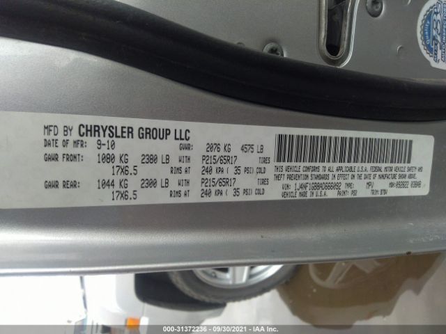 Photo 8 VIN: 1J4NF1GB8AD666092 - JEEP PATRIOT 