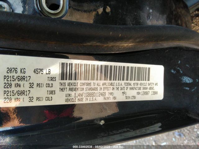 Photo 8 VIN: 1J4NF1GB8BD112469 - JEEP PATRIOT 