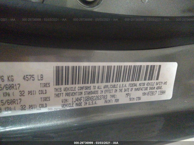 Photo 8 VIN: 1J4NF1GBXBD263703 - JEEP PATRIOT 