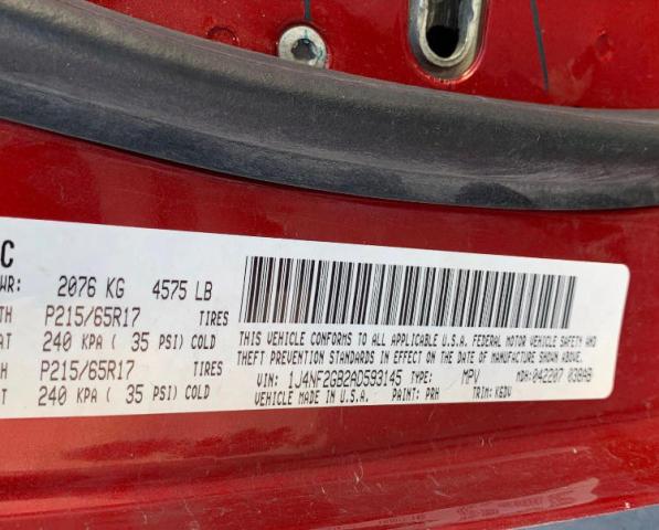 Photo 9 VIN: 1J4NF2GB2AD593145 - JEEP PATRIOT SP 