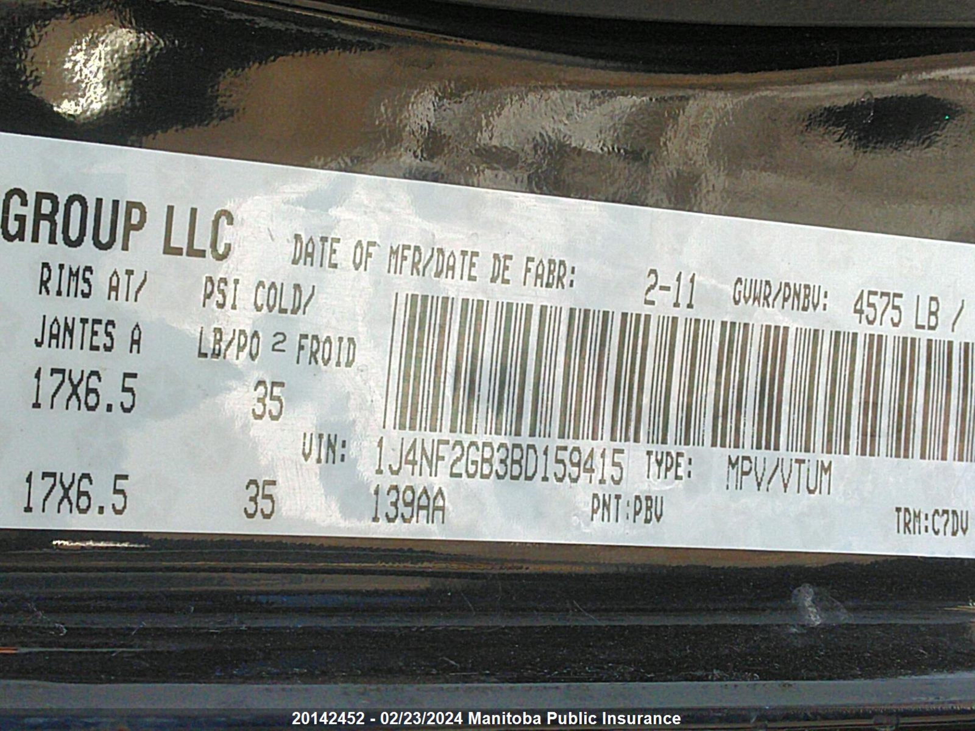 Photo 8 VIN: 1J4NF2GB3BD159415 - JEEP LIBERTY (PATRIOT) 