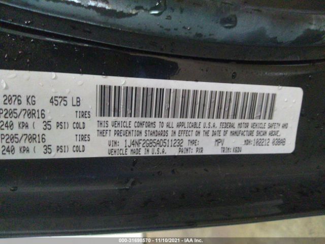 Photo 8 VIN: 1J4NF2GB5AD511232 - JEEP PATRIOT 