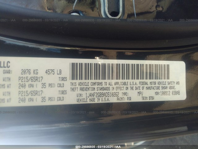 Photo 8 VIN: 1J4NF2GB9AD510262 - JEEP PATRIOT 