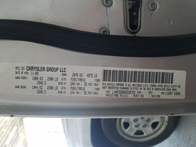 Photo 9 VIN: 1J4NF2GB9AD528759 - JEEP PATRIOT SP 