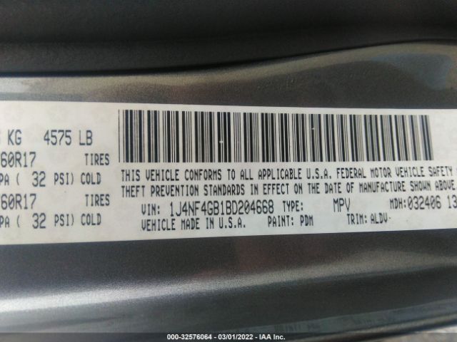 Photo 8 VIN: 1J4NF4GB1BD204668 - JEEP PATRIOT 