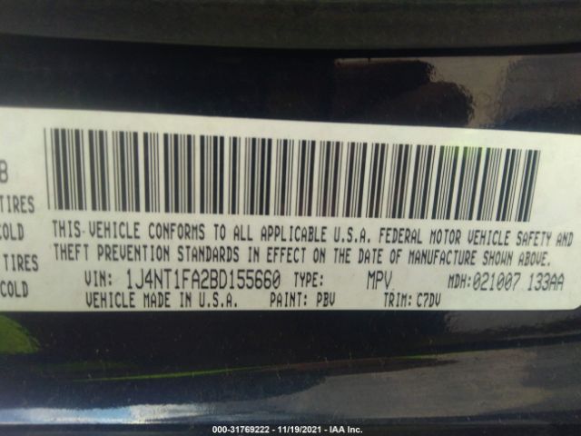 Photo 8 VIN: 1J4NT1FA2BD155660 - JEEP COMPASS 