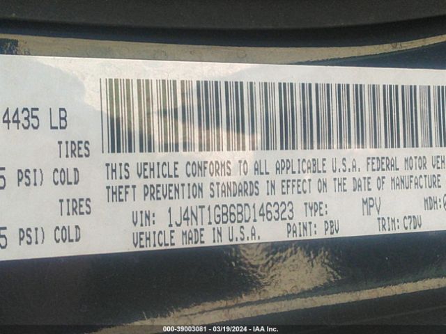 Photo 8 VIN: 1J4NT1GB6BD146323 - JEEP PATRIOT 