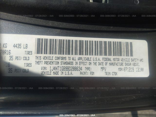 Photo 8 VIN: 1J4NT1GB9BD288634 - JEEP PATRIOT 