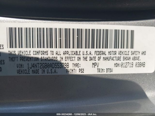 Photo 8 VIN: 1J4NT2GB0AD553798 - JEEP PATRIOT 