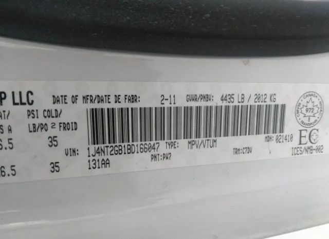 Photo 8 VIN: 1J4NT2GB1BD166047 - JEEP PATRIOT 