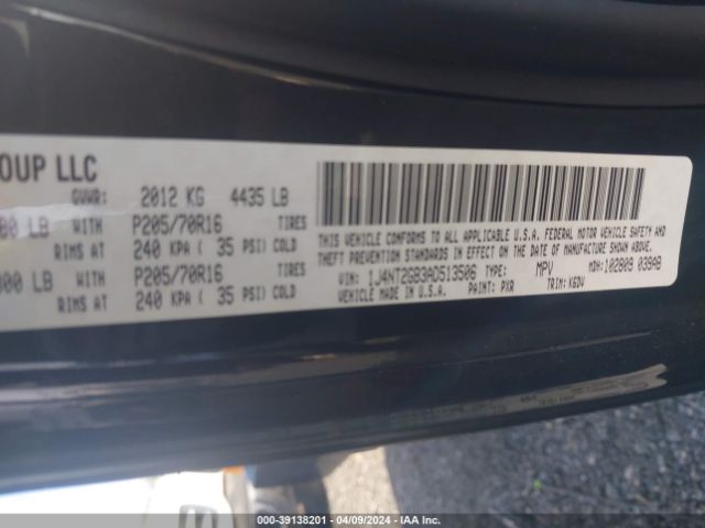 Photo 8 VIN: 1J4NT2GB3AD513506 - JEEP PATRIOT 