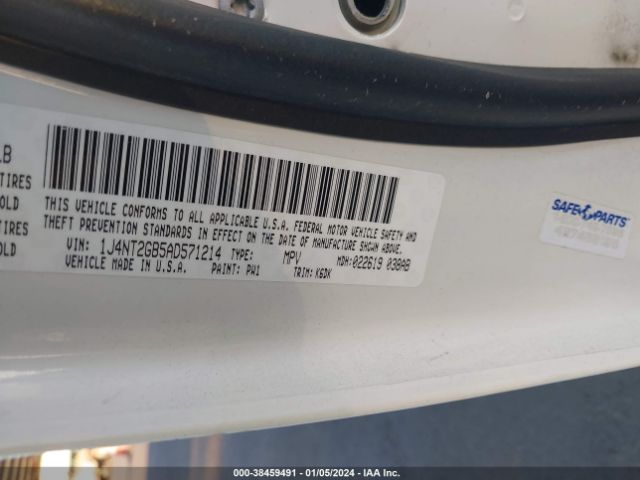 Photo 8 VIN: 1J4NT2GB5AD571214 - JEEP PATRIOT 