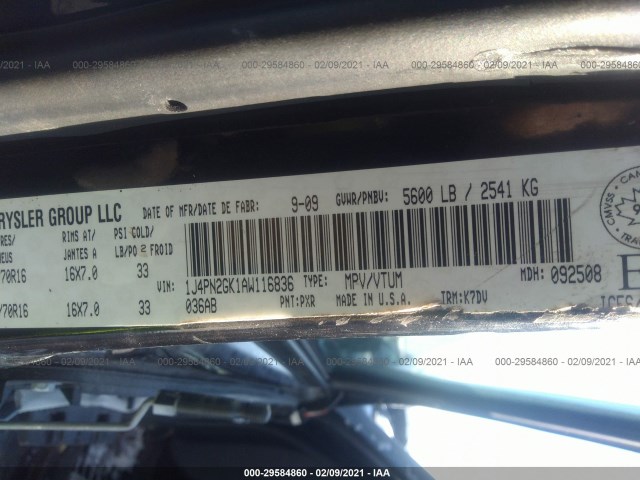 Photo 8 VIN: 1J4PN2GK1AW116836 - JEEP LIBERTY 