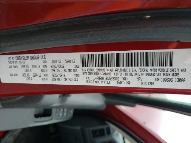 Photo 9 VIN: 1J4PN2GK1BW523346 - JEEP LIBERTY SP 