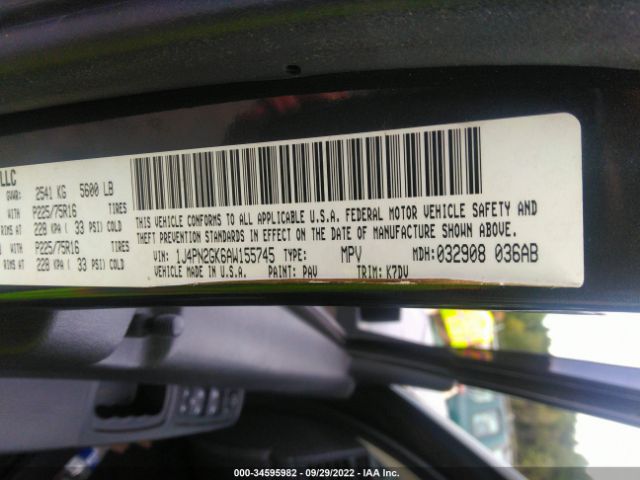 Photo 8 VIN: 1J4PN2GK6AW155745 - JEEP LIBERTY 