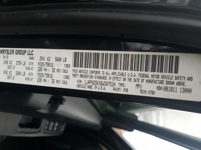 Photo 9 VIN: 1J4PN2GKXBW507534 - JEEP LIBERTY SP 