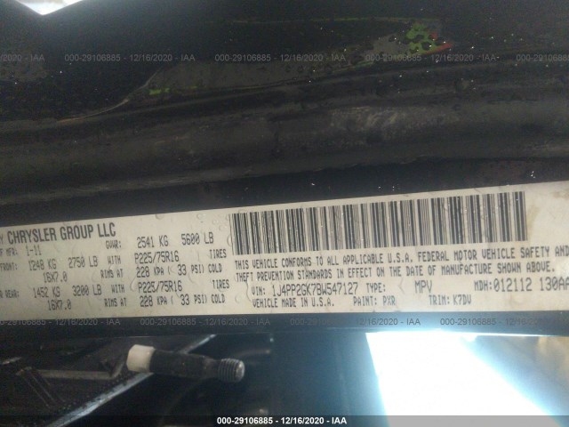 Photo 8 VIN: 1J4PP2GK7BW547127 - JEEP LIBERTY 