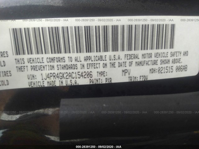 Photo 8 VIN: 1J4PR4GK2AC154206 - JEEP GRAND CHEROKEE 