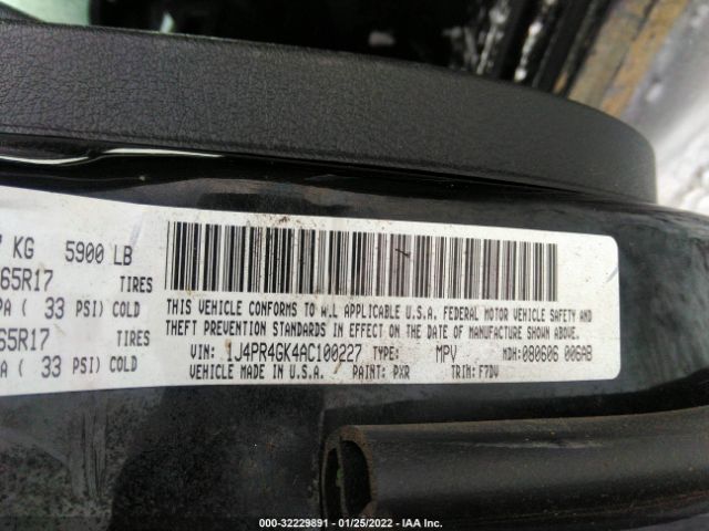 Photo 8 VIN: 1J4PR4GK4AC100227 - JEEP GRAND CHEROKEE 