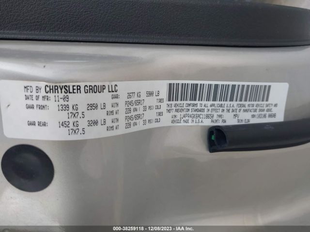 Photo 8 VIN: 1J4PR4GK6AC118650 - JEEP GRAND CHEROKEE 