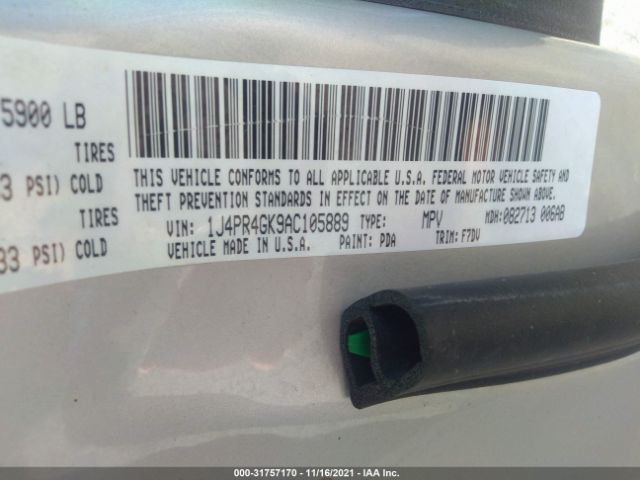 Photo 8 VIN: 1J4PR4GK9AC105889 - JEEP GRAND CHEROKEE 