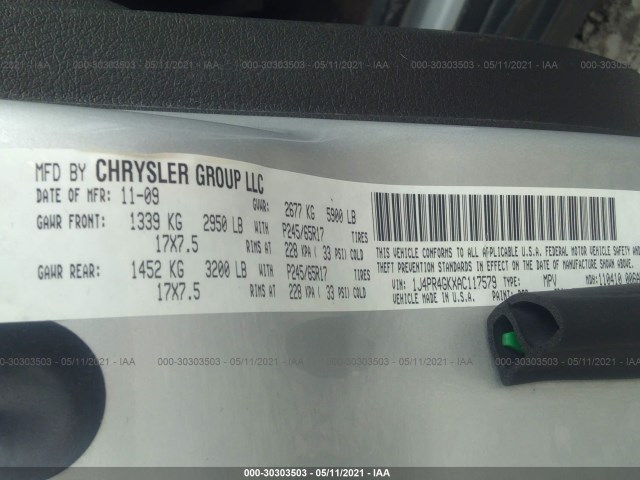 Photo 8 VIN: 1J4PR4GKXAC117579 - JEEP GRAND CHEROKEE 