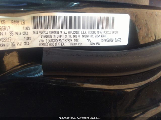 Photo 8 VIN: 1J4RG4GK8AC157223 - JEEP COMMANDER 