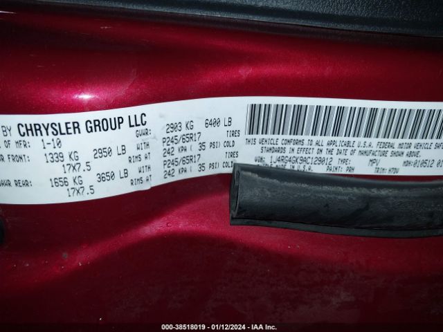 Photo 8 VIN: 1J4RG4GK9AC129012 - JEEP COMMANDER 