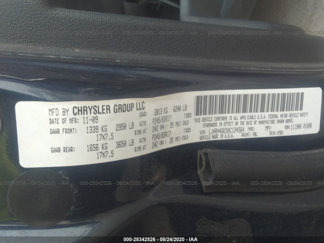 Photo 8 VIN: 1J4RH4GK5AC124564 - JEEP COMMANDER 