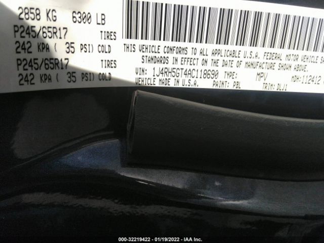 Photo 8 VIN: 1J4RH5GT4AC118690 - JEEP COMMANDER 