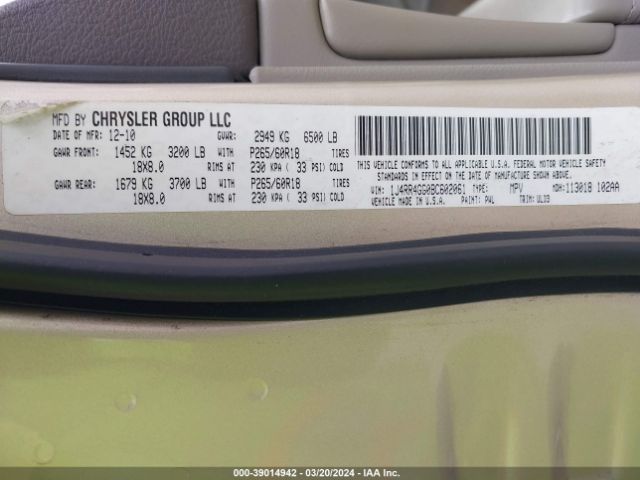 Photo 8 VIN: 1J4RR4GG0BC602061 - JEEP GRAND CHEROKEE 