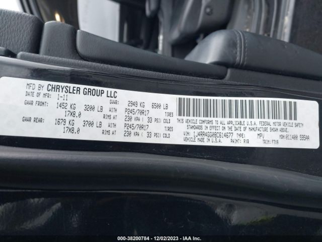 Photo 8 VIN: 1J4RR4GG0BC614677 - JEEP GRAND CHEROKEE 