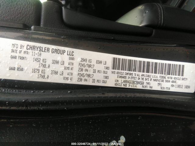 Photo 8 VIN: 1J4RR4GG3BC584560 - JEEP GRAND CHEROKEE 