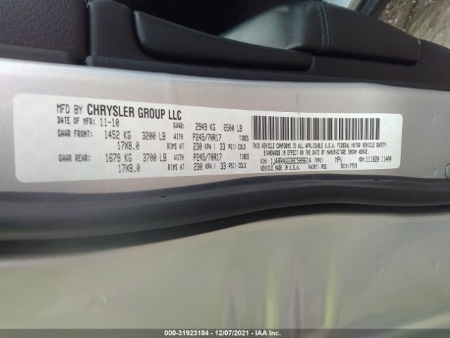 Photo 8 VIN: 1J4RR4GG3BC589614 - JEEP GRAND CHEROKEE 