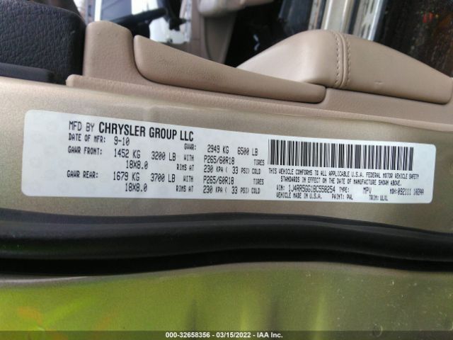 Photo 8 VIN: 1J4RR5GG1BC558254 - JEEP GRAND CHEROKEE 