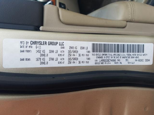 Photo 9 VIN: 1J4RR6GG3BC744948 - JEEP GRAND CHER 