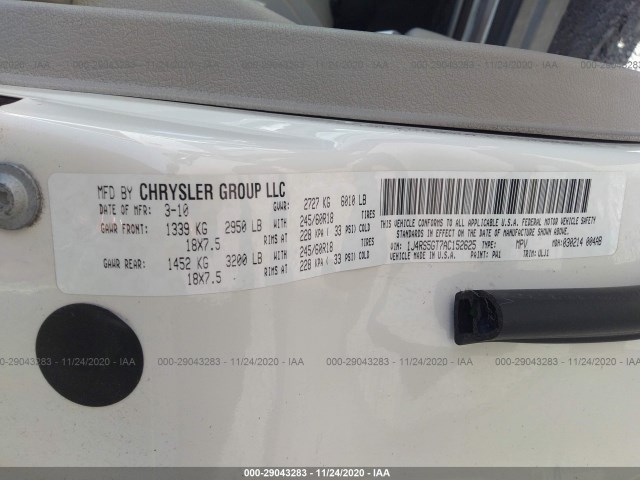 Photo 8 VIN: 1J4RS5GT7AC152625 - JEEP GRAND CHEROKEE 