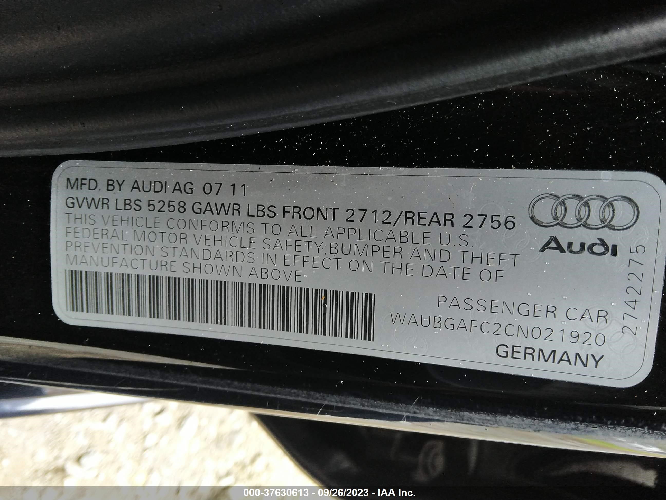 Photo 8 VIN: 1J8FT28088D781185 - AUDI A6 