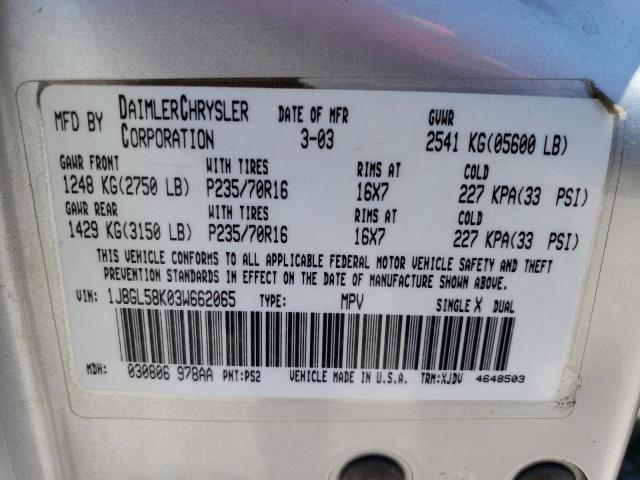 Photo 11 VIN: 1J8GL58K03W662065 - JEEP LIBERTY LI 