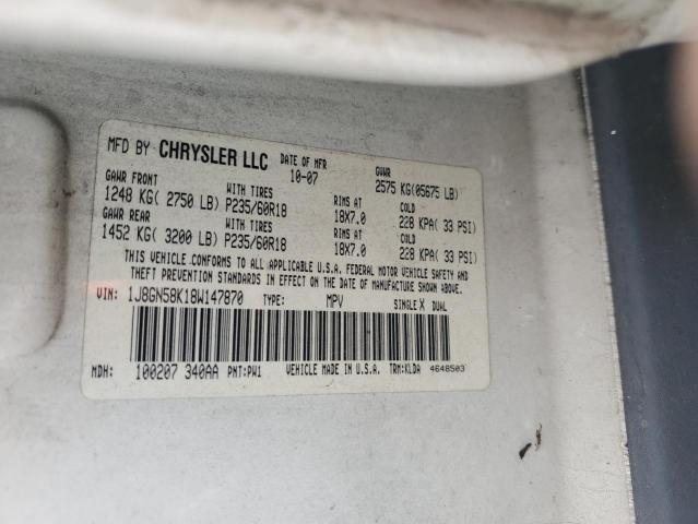 Photo 12 VIN: 1J8GN58K18W147870 - JEEP LIBERTY LI 