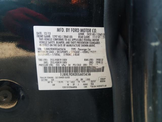 Photo 9 VIN: 1LNHL9DK0EG605656 - LINCOLN MKS 