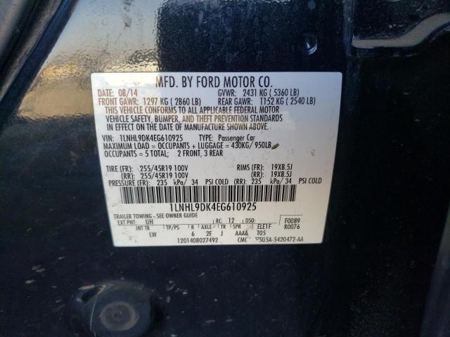 Photo 11 VIN: 1LNHL9DK4EG610925 - LINCOLN MKS 