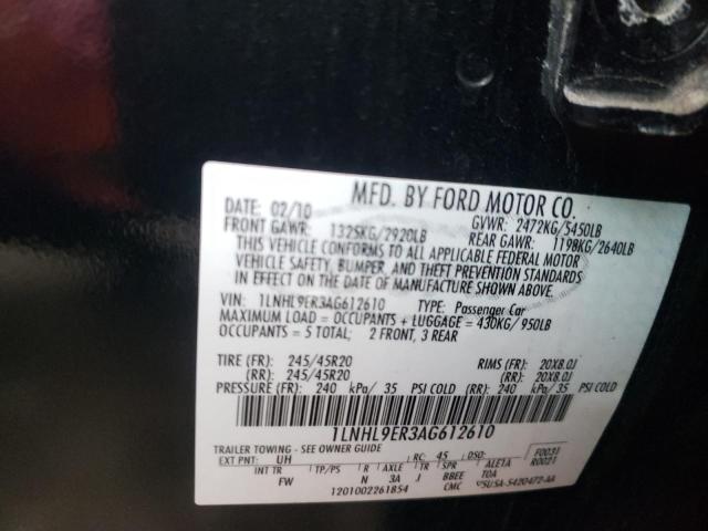 Photo 9 VIN: 1LNHL9ER3AG612610 - LINCOLN MKS 