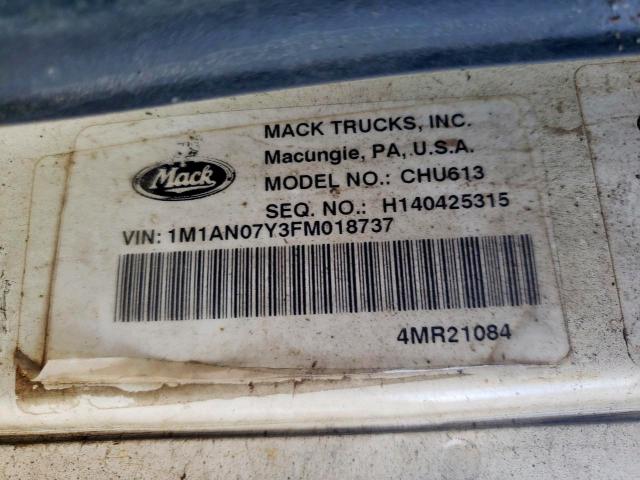 Photo 9 VIN: 1M1AN07Y3FM018737 - MACK 600 CHU600 