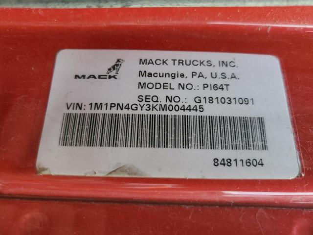 Photo 9 VIN: 1M1PN4GY3KM004445 - MACK PINNACLE 