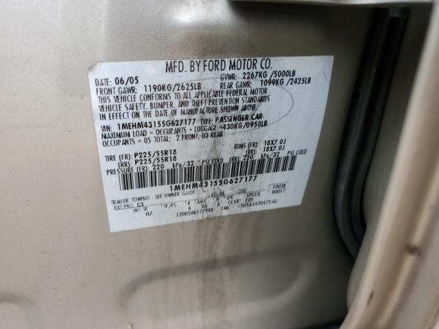 Photo 11 VIN: 1MEHM43155G627177 - MERCURY MONTEGO PR 