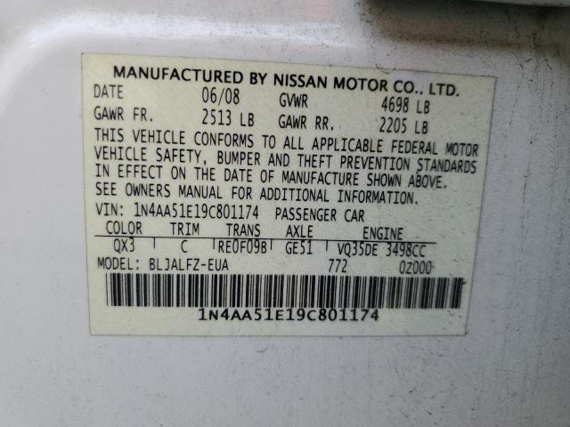 Photo 11 VIN: 1N4AA51E19C801174 - NISSAN MAXIMA S 