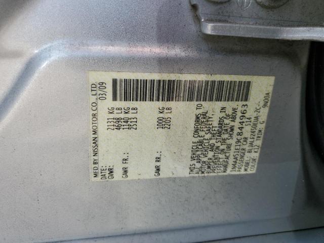 Photo 12 VIN: 1N4AA51E19C844963 - NISSAN MAXIMA S 