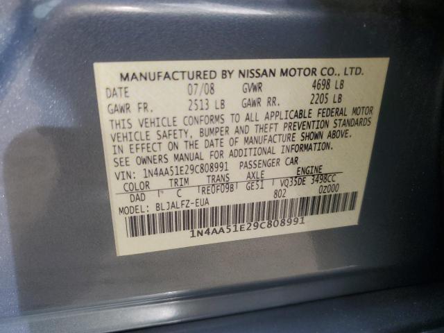 Photo 11 VIN: 1N4AA51E29C808991 - NISSAN MAXIMA S 