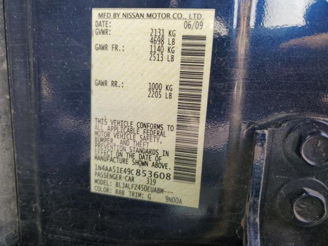 Photo 11 VIN: 1N4AA51E49C853608 - NISSAN MAXIMA 